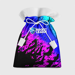Мешок для подарков Rocket League neon game, цвет: 3D-принт