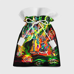Мешок для подарков Хамелеон и стихии, цвет: 3D-принт