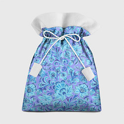 Мешок для подарков Узоры и цветы гжель паттерн, цвет: 3D-принт