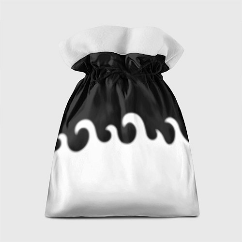 Подарочный мешок Раст текстура огонь белый / 3D-принт – фото 2