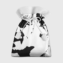 Мешок для подарков Черный силуэт Брэд Питт, цвет: 3D-принт
