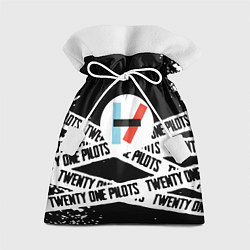 Мешок для подарков Twenty one pilots stripes steel, цвет: 3D-принт