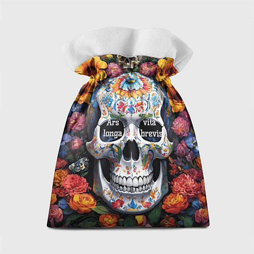 Подарочный мешок Bright colors and a skull / 3D-принт – фото 2