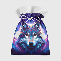 Мешок для подарков Волк и звезды, цвет: 3D-принт