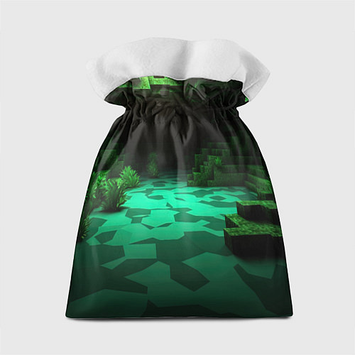 Подарочный мешок Minecraft зеленый монстр с яркими глазами / 3D-принт – фото 2