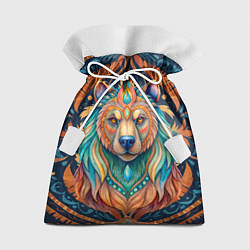 Мешок для подарков Медведь шаман тотемное животное, цвет: 3D-принт