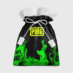Мешок для подарков PUBG кислотное лого огненный стиль, цвет: 3D-принт