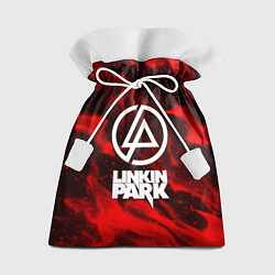 Мешок для подарков Linkin park красный огонь, цвет: 3D-принт