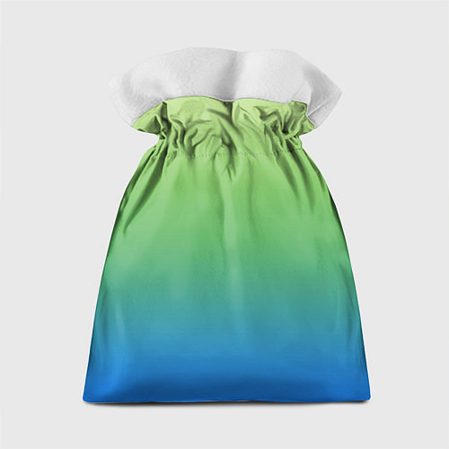 Подарочный мешок Градиент зелёно-голубой / 3D-принт – фото 2