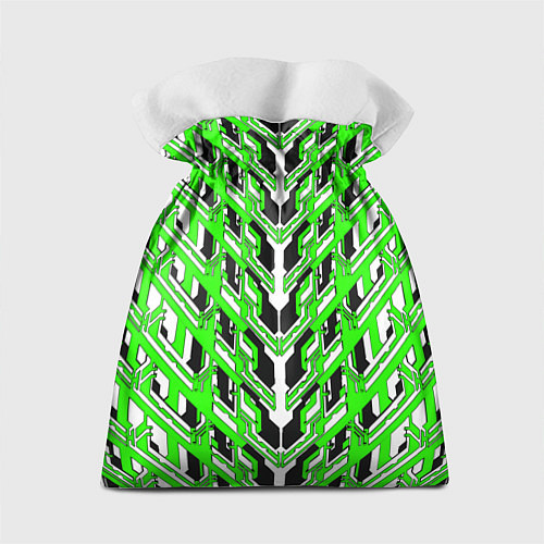 Подарочный мешок Зелёная техно броня / 3D-принт – фото 2