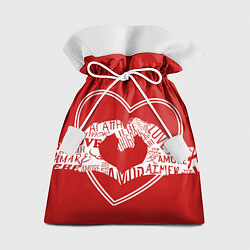 Мешок для подарков Две руки показывают знак сердца, цвет: 3D-принт