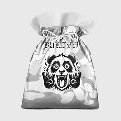 Мешок для подарков Burzum рок панда на светлом фоне, цвет: 3D-принт