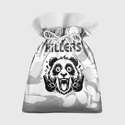 Мешок для подарков The Killers рок панда на светлом фоне, цвет: 3D-принт