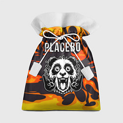 Мешок для подарков Placebo рок панда и огонь, цвет: 3D-принт