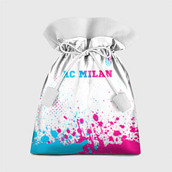 Мешок для подарков AC Milan neon gradient style посередине, цвет: 3D-принт