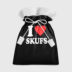 Мешок для подарков I love skufs, цвет: 3D-принт