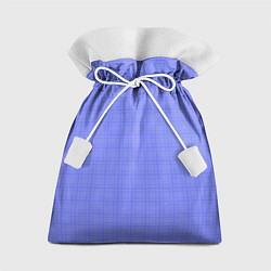 Мешок для подарков Умеренный аспидно-синий клетчатый, цвет: 3D-принт
