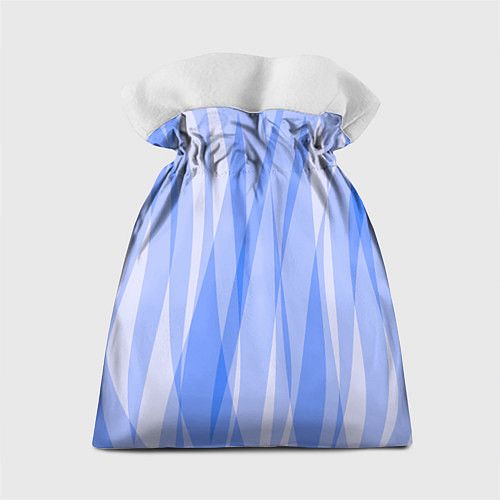 Подарочный мешок Полосатый сиренево-голубой пламенный / 3D-принт – фото 2