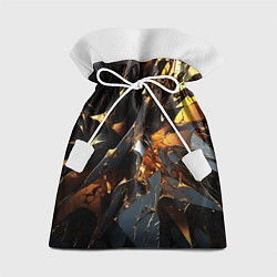 Мешок для подарков Раскол черных плит и янтаря, цвет: 3D-принт