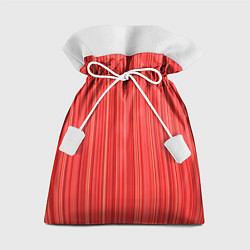 Мешок для подарков Полосатый красно-розовый, цвет: 3D-принт