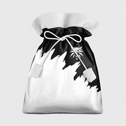 Мешок для подарков Ведьмак белое лого краски, цвет: 3D-принт