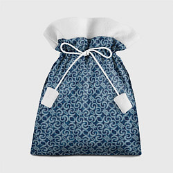 Мешок для подарков Синий крупный кружевной узор, цвет: 3D-принт