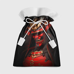 Мешок для подарков Демон самурай Они - красный, цвет: 3D-принт
