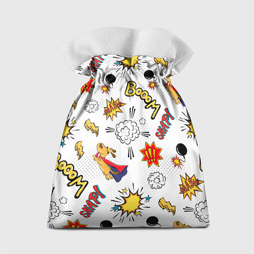 Подарочный мешок Комикс изображение с собакой pop art / 3D-принт – фото 2