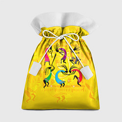 Мешок для подарков Танцующие Кокопелли, цвет: 3D-принт