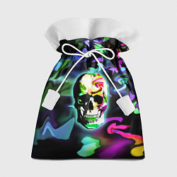 Мешок для подарков Цветной череп, цвет: 3D-принт
