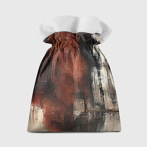 Подарочный мешок Девушка на фоне футуристичного города / 3D-принт – фото 2