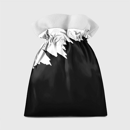Подарочный мешок Просто краска черно белая / 3D-принт – фото 2