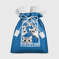 Мешок для подарков Home is where the cats are, цвет: 3D-принт