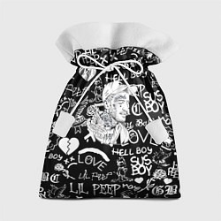 Мешок для подарков Lil Peep pattern автографы лого, цвет: 3D-принт