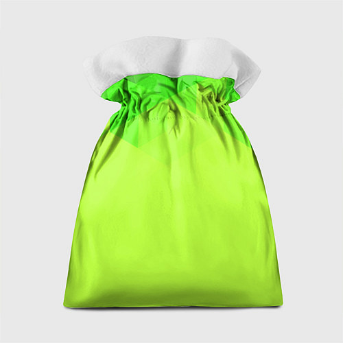 Подарочный мешок Кислотная геометрия лайм / 3D-принт – фото 2