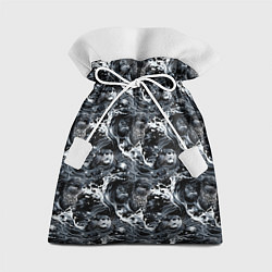 Мешок для подарков Выдры купаются в речке - паттерн, цвет: 3D-принт