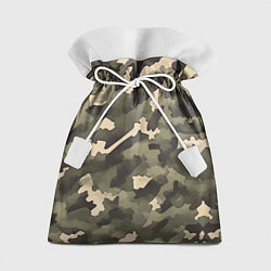 Мешок для подарков Армейский камуфляж песчаный, цвет: 3D-принт
