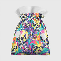 Мешок для подарков Граффити череп разноцветный, цвет: 3D-принт