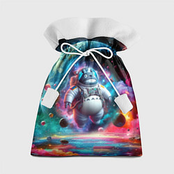 Мешок для подарков Astronaut Totoro in neon space - ai art fantasy, цвет: 3D-принт