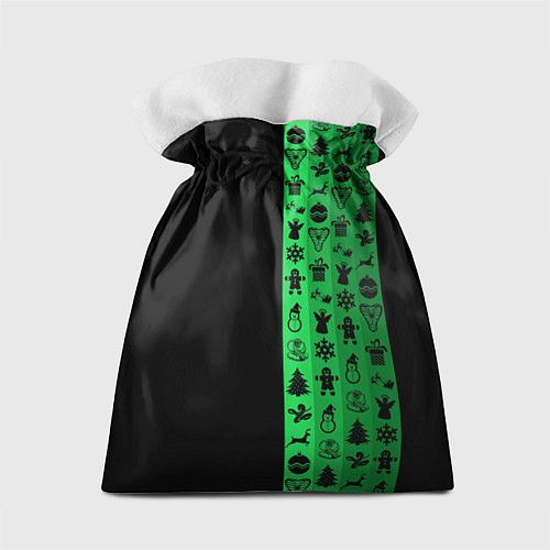 Подарочный мешок Новогодние узоры / 3D-принт – фото 2