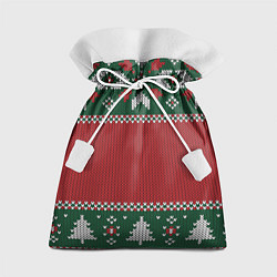 Мешок для подарков Knitted Christmas Pattern, цвет: 3D-принт