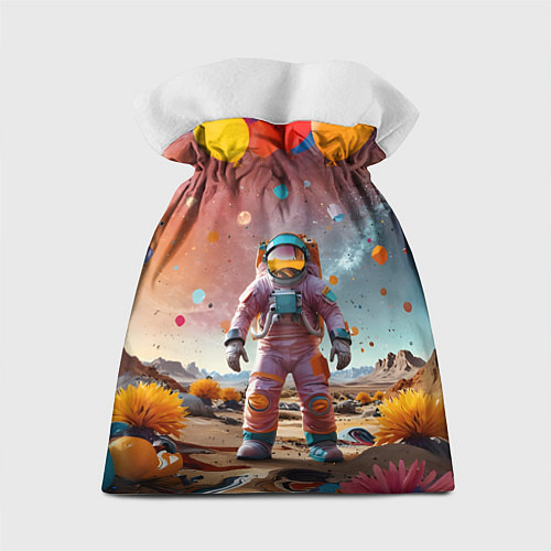 Подарочный мешок Праздничный космонавт / 3D-принт – фото 2