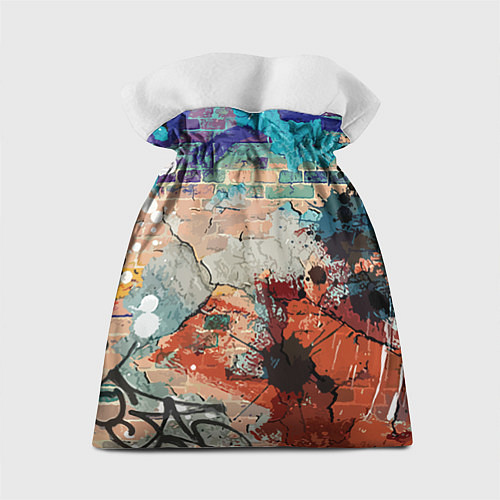 Подарочный мешок Bart Simpson on a skateboard - graffiti / 3D-принт – фото 2