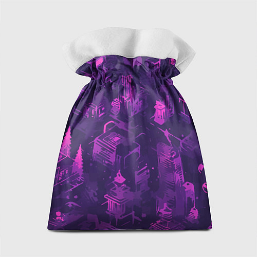 Подарочный мешок Неоновый городок / 3D-принт – фото 2