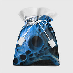 Мешок для подарков Сине-белая абстрактная структура, цвет: 3D-принт