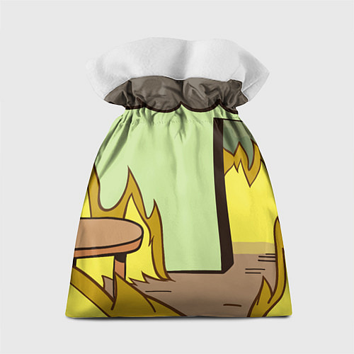 Подарочный мешок This is chill - this is fine мем / 3D-принт – фото 2