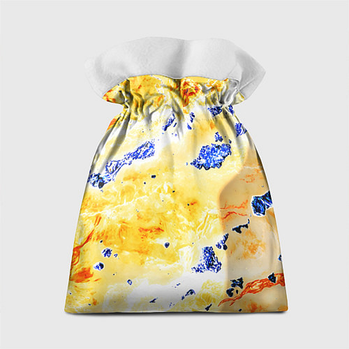 Подарочный мешок Сине-золотая абстракция / 3D-принт – фото 2