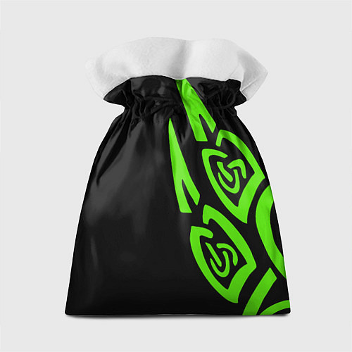 Подарочный мешок Razer лого лес / 3D-принт – фото 2