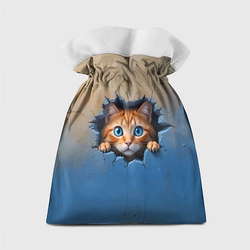 Подарочный мешок Выглядывающий котенок / 3D-принт – фото 2