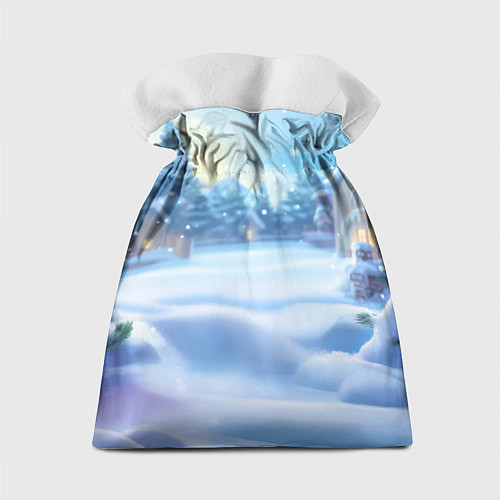 Подарочный мешок Радостные новогодние птички / 3D-принт – фото 2